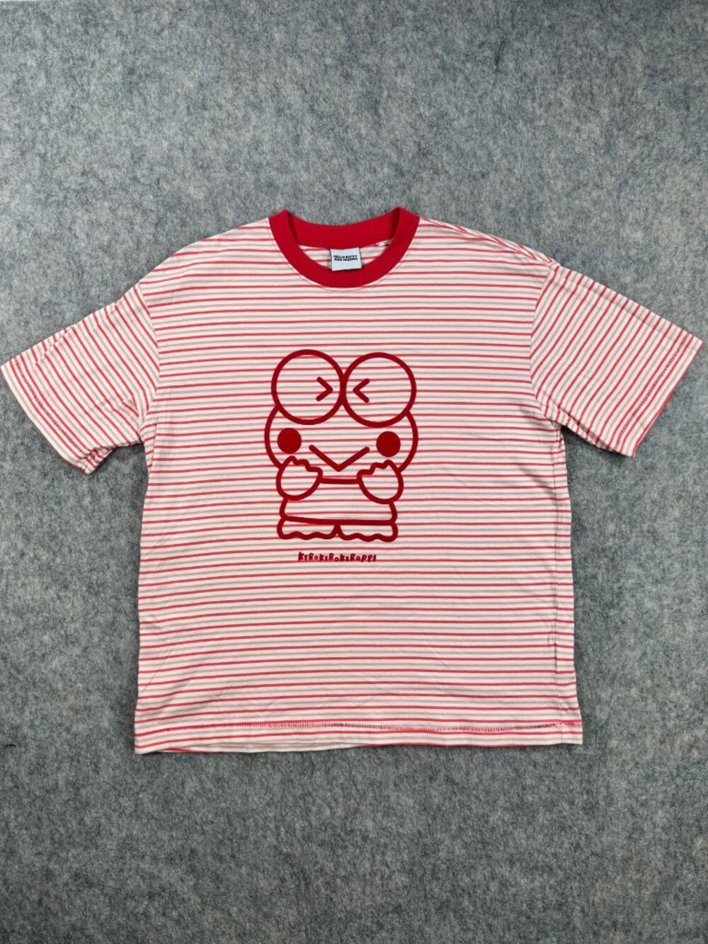 Hello Kitty and Friends T Shirt Striped Sz S Kerokerokeroppi Short Sleeve - Picture 1 of 9